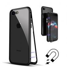 Магнитен калъф Bumper Case 360° FULL за Apple iPhone 6 Plus / iPhone 6S Plus - прозрачен / черна рамка