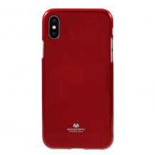 Луксозен силиконов калъф / гръб / TPU Mercury GOOSPERY Jelly Case за Apple iPhone XS Max - червен