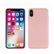 Силиконов калъф / гръб / TPU за Apple iPhone XS - Rose Gold / Carbon