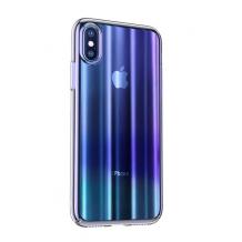 Луксозен твърд гръб Baseus Aurora Series за Apple iPhone XS Max - син