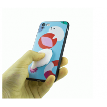 Луксозен силиконов калъф / гръб / TPU 4D за Apple iPhone 5 / iPhone 5S / iPhone SE - тюлен / Seal