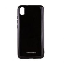 Силиконов калъф / гръб / Molan Cano Glossy Jelly Case за Apple iPhone XR - черен / гланц / брокат