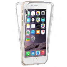 Силиконов калъф / гръб / TPU за Apple iPhone 5 / iPhone 5S / iPhone SE - прозрачен / 2 части / лице и гръб