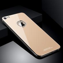 Луксозен стъклен твърд гръб за Apple iPhone 6 / iPhone 6S - златист