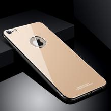 Луксозен стъклен твърд гръб за Apple iPhone 6 / iPhone 6S - златист