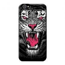 Силиконов калъф / гръб / TPU LUXO за Apple iPhone 6 Plus / iPhone 6S Plus - тигър / сив