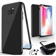 Магнитен калъф Bumper Case 360° FULL със стъклен протектор за Huawei Mate 20 Pro - черен