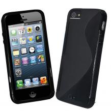 Силиконов калъф ТПУ S-Line за Apple iPhone 5 / 5S - Черен