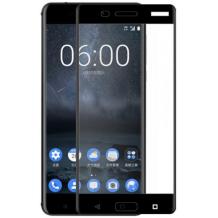 3D full cover Tempered glass screen protector Nokia 5.1 / Извит стъклен скрийн протектор Nokia 5.1 - черен