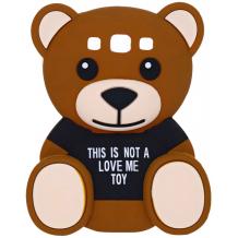 Силиконов калъф / гръб / TPU 3D за Samsung Galaxy S3 I9300 / S3 Neo I9301 - Teddy Bear / This Is Not A Love Me Toy / черен