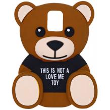 Силиконов калъф / гръб / TPU 3D за Samsung Galaxy S5 G900 / S5 Neo G903 - Teddy Bear / This Is Not A Love Me Toy / черен