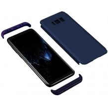 Луксозен твърд гръб GKK 3in1 360° Full Cover за Samsung Galaxy S8 G950 - син / лице и гръб