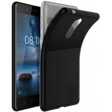 Ултра тънък силиконов калъф / гръб / TPU Ultra Thin Candy Case за Nokia 8 2017 - черен / гланц