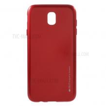Силиконов калъф / гръб / TPU MERCURY i-Jelly Case Metallic Finish за Samsung Galaxy J7 2017 J730 - червен