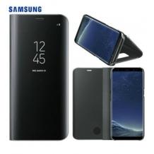 Луксозен калъф Clear View Cover с твърд гръб за Samsung Galaxy S7 Edge G935 - черен