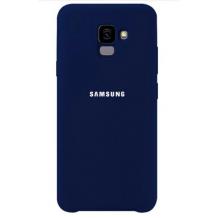 Оригинален гръб Silicone Cover за Samsung Galaxy A8 2018 A530F - тъмно син