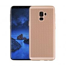 Луксозен твърд гръб за Samsung Galaxy J6 Plus 2018 - златист / Grid