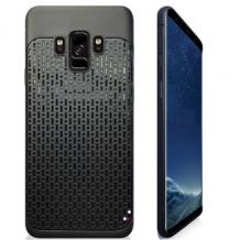 Силиконов калъф / гръб / TPU Qiange Pattern за Samsung Galaxy J7 Duo 2018 - черен