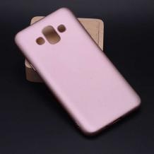Силиконов калъф / гръб / TPU за Samsung Galaxy J7 Duo 2018 - Rose Gold