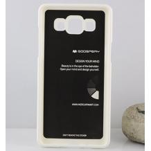 Луксозен силиконов гръб / калъф / TPU Mercury JELLY CASE Goospery за Samsung Galaxy A7 SM-A700 / Samsung A7 - бял