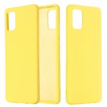 Луксозен силиконов калъф / гръб / Nano TPU за Samsung Galaxy S21 Ultra - жълт