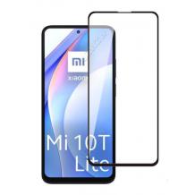 9D full cover Tempered glass Full Glue screen protector Xiaomi Mi 10T Lite / Извит стъклен скрийн протектор с лепило от вътрешната страна за Xiaomi Mi 10T Lite - черен