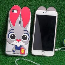 Силиконов калъф / гръб / TPU 3D за Apple iPhone 6 Plus / iPhone 6S Plus - сив / Zootropolis