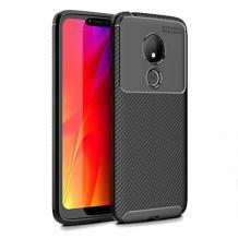 Луксозен силиконов калъф / гръб / TPU Auto Focus за Motorola Moto G7 - черен / Carbon