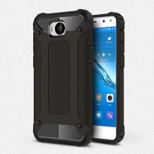 Силиконов гръб TPU Spigen Hybrid с твърда част за Huawei Y5 2017 / Huawei Y6 2017 - черен