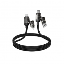 USB Кабел 4в1 USB-A / C към USB-C / Lightning HOCO 240W U151 1.2 м