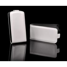 Луксозен сатенен калъф Flip за Sony Xperia U Lt25i - бял