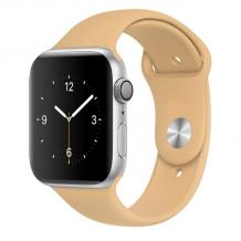 Силиконова каишка за Apple Watch 42 / 44мм - бежова