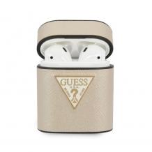 Оригинален калъф Guess Saffiano за AirPods Pro слушалки - златист