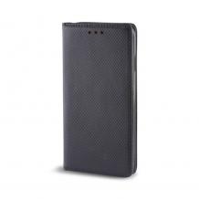 Кожен калъф Magnet Case със стойка за Samsung Galaxy S22 5G – черен