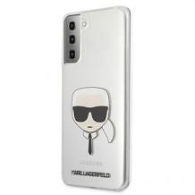 Силиконов гръб Karl Lagerfeld за Samsung Galaxy S21 - прозрачен / Karl Head