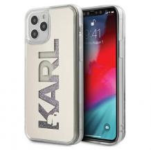 Оригинален гръб 3D Water Case за Apple iPhone 12 Pro Max 6.7" - огледален / цветен брокат / KARL LAGERFELD