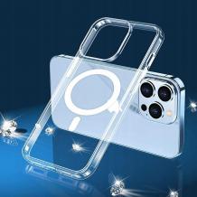 Силиконов калъф / гръб / кейс / Clear Case MagSafe за Apple iPhone 14 Pro (6.1) - Прозрачен
