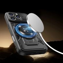 Удароустойчив твърд гръб / Кейс Ring Armor Case lens cover за iPhone 18 Pro Max - Черен