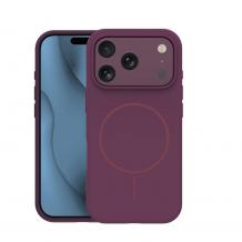 Силиконов калъф Silicone Thin MagSafe за iPhone 17 Pro / iPhone 18 Pro – Бордо