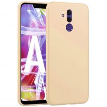 Силиконов калъф / гръб / TPU за Huawei Mate 20 Lite - златист / мат