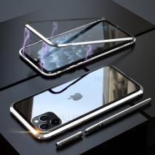 Магнитен калъф Bumper Case 360° FULL за Apple iPhone 11 Pro Max 6.5'' - прозрачен / сребриста рамка