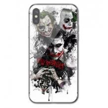 Луксозен стъклен твърд гръб за Apple iPhone 11 6.1" - бял / Joker Face