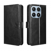 Луксозен кожен калъф Magnet Book със стойка за Xiaomi 17 - черен