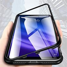 Магнитен калъф Bumper Case 360° FULL за Samsung Galaxy S10 Plus - прозрачен / черна рамка