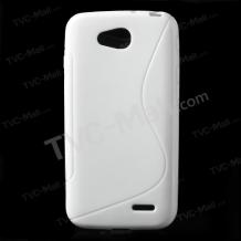 Силиконов калъф / гръб / TPU S-Line за LG L90 D405 - бял