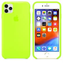 Оригинален гръб Silicone Cover за Apple iPhone 11 Pro Max 6.5" - лайм