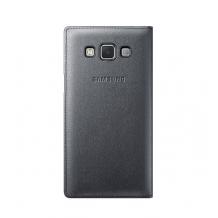 Оригинален кожен калъф Flip Cover S-View за Samsung Galaxy A5 SM-A500 / Samsung A5 - тъмно сив
