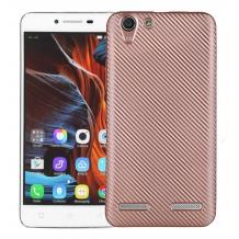 Силиконов калъф / гръб / TPU за Lenovo Vibe K5 / K5 Plus / A6020 - Rose Gold / Carbon