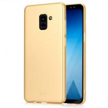 Силиконов калъф / гръб / TPU за Samsung Galaxy A6 2018 A600F - златист