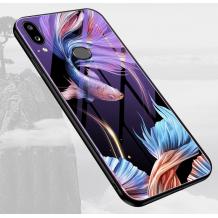 Луксозен стъклен твърд гръб за Huawei P Smart Z / Y9 Prime 2019 - риби